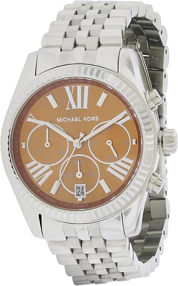 Michael Kors Lexington Chronograph Brown Dial Silver Steel Strap Watch For Women - MK6221 Buy Now By Michael Kors