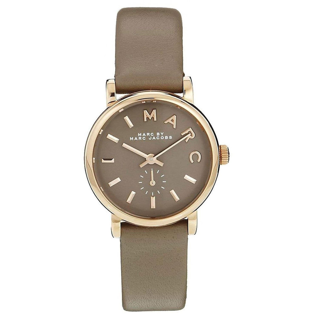 Marc Jacobs Baker Grey Dial Grey Leather Strap Watch for Women - MBM1318 Buy Now By Marc Jacobs
