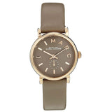 Marc Jacobs Baker Grey Dial Grey Leather Strap Watch for Women - MBM1318 Buy Now By Marc Jacobs
