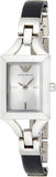 Emporio Armani Chiara Analog Silver Dial Black Leather Strap Watch For Women - AR7372 Buy Now By Emporio Armani