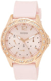 Guess Sparkling Diamonds Pink Dial Pink Rubber Strap Watch for Women - W0032L9 Buy Now By Guess
