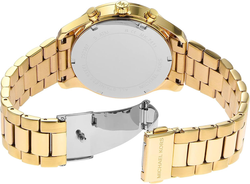 Michael Kors Berkley Chronograph Gold Dial Gold Steel Strap Watch For Women - MK7411 Buy Now By Michael Kors