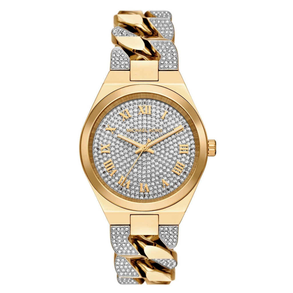 Michael Kors Lennox Pavé Crystals Silver Dial Two Tone Steel Strap Watch for Women - MK7487 Buy Now By Michael Kors