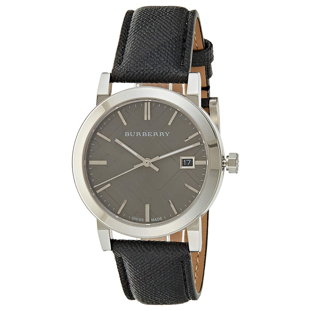 Burberry The City Grey Dial Black Leather Strap Watch for Men - BU9030 Buy Now By Burberry
