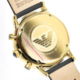 Emporio Armani Gianni Beige Dial Grey Leather Strap Watch For Men - AR0386 Buy Now By Emporio Armani