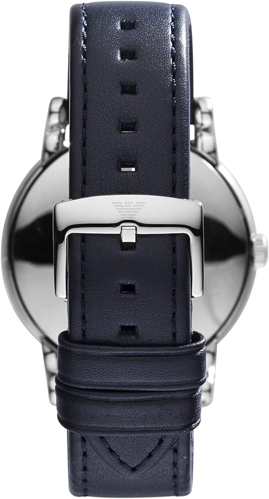 Emporio Armani Classic Quartz Blue Dial Black Leather Strap Watch For Men - AR1731 Buy Now By Emporio Armani