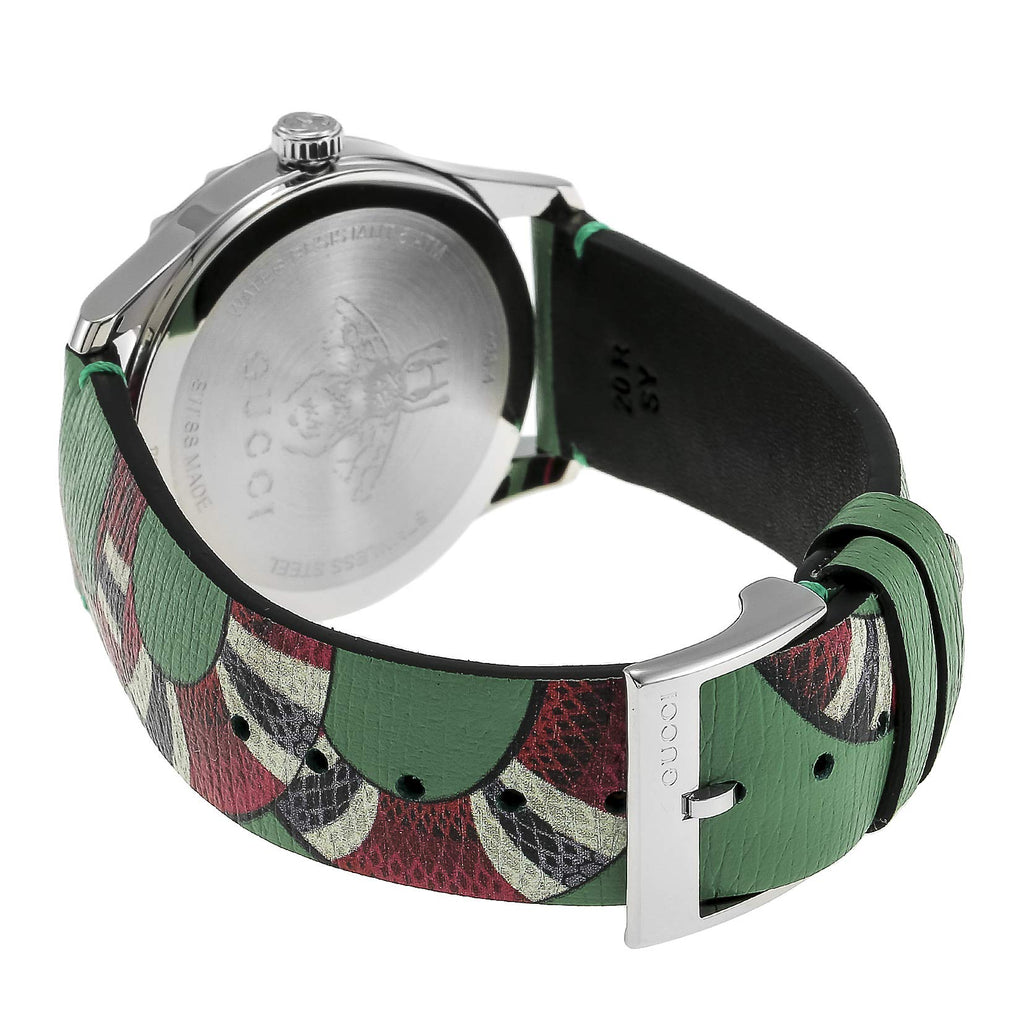 Gucci G Timeless Le Marche Des Merveilles Green Dial Green Leather Strap Watch for Women - YA1264081 Buy Now By Gucci