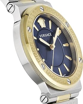 Versace Greca Quartz Blue Dial Silver Steel Strap Watch for Women - VEVH01120 Buy Now By Versace