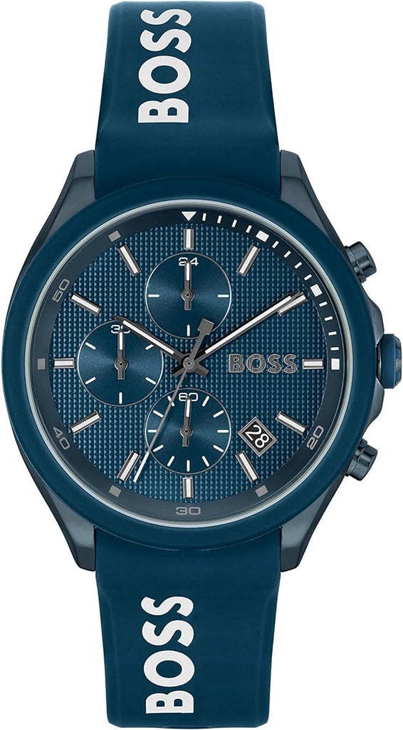 Hugo Boss Velocity Chronograph Blue Dial Blue Rubber Strap Watch For Men - 1514061 Buy Now By Hugo Boss