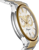 Salvatore Ferragamo F-80 Classic White Dial Two Tone Steel Strap Watch for Men - SFME00821 Buy Now By Salvatore Ferragamo