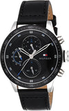 Tommy Hilfiger Trent Chronograph Quartz Black Dial Black Leather Strap Watch For Men - 1791810 Buy Now By Tommy Hilfiger