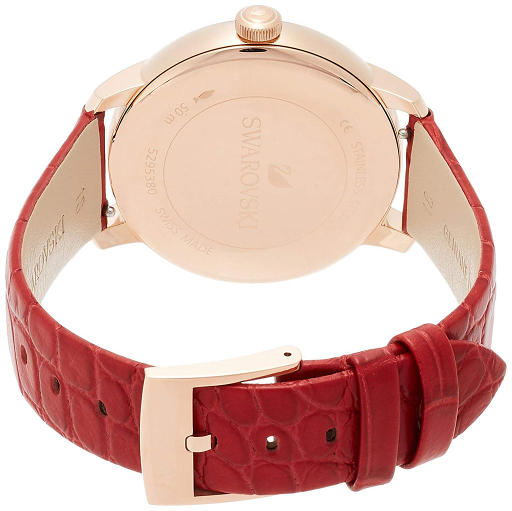 Swarovski Crystalline Hours Red Crystal Dial Red Leather Strap Watch for Women - 5295380 Buy Now By Swarovski