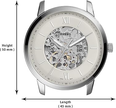 Fossil Neutra Automatic Skeleton White Dial Brown Leather Strap Watch for Men - ME3184 Buy Now By Fossil