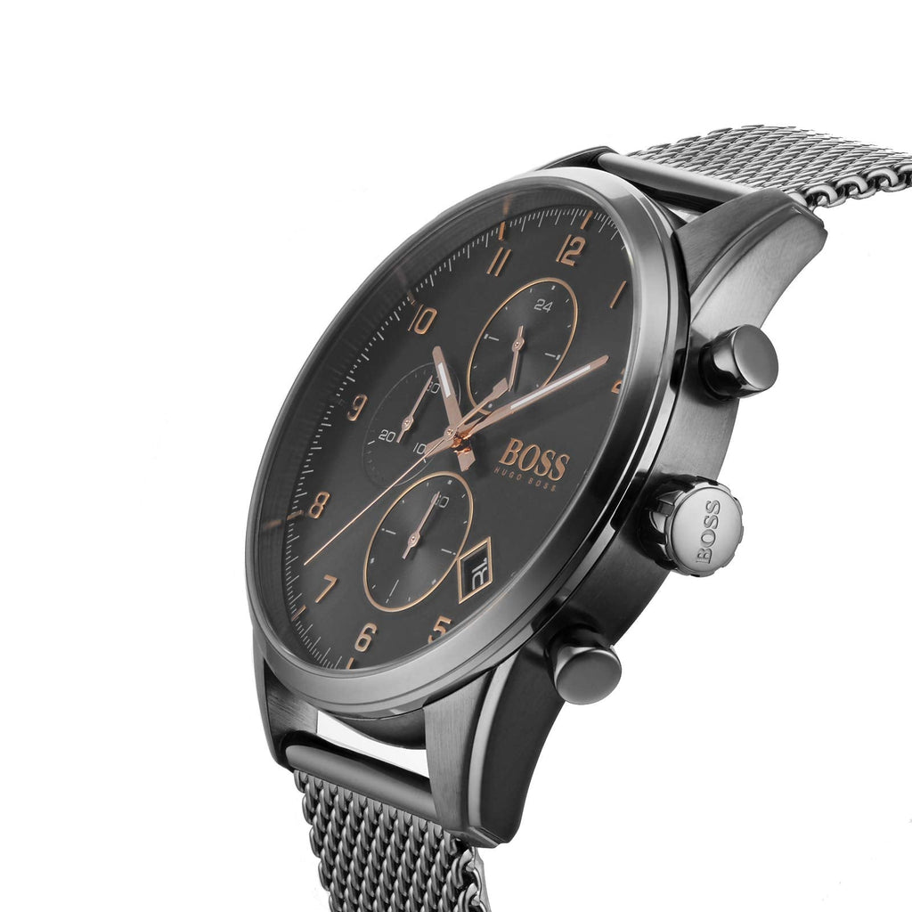 Hugo Boss Skymaster Grey Dial Grey Mesh Bracelet Watch for Men - 1513837 Buy Now By Hugo Boss
