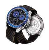 Tissot V8 Alpine Carbon Chronograph Black Dial Black Leather Strap Watch For Men - T106.417.16.201.00 Buy Now By Tissot