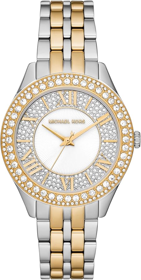 Michael Kors Harlowe Three-Hand Crystals White Dial Two Tone Steel Strap Watch for Women - MK4811 Buy Now By Michael Kors