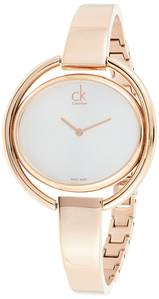 Calvin Klein Impetuos Silver Dial Rose Gold Steel Strap Watch for Women - K4F2N616 Buy Now By Calvin Klein
