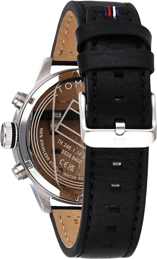 Tommy Hilfiger Trent Chronograph Quartz Black Dial Black Leather Strap Watch For Men - 1791810 Buy Now By Tommy Hilfiger