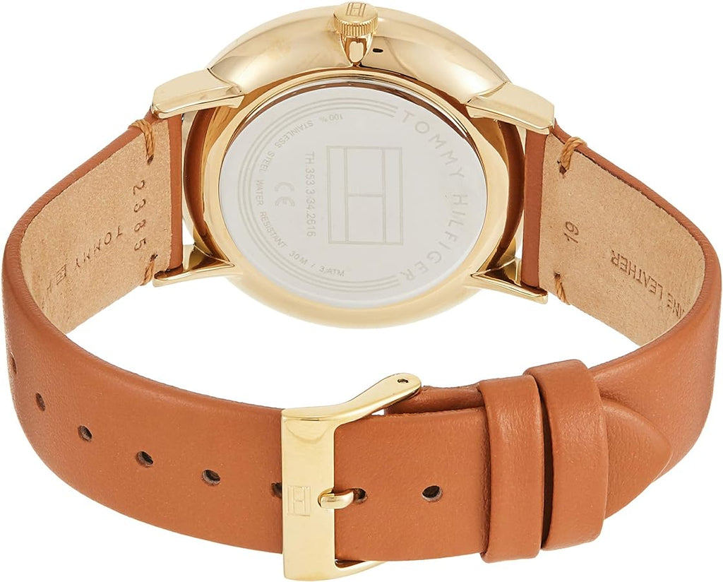 Tommy Hilfiger Jenna Quartz White Dial Brown Leather Strap Watch for Women - 1782073 Buy Now By Tommy Hilfiger