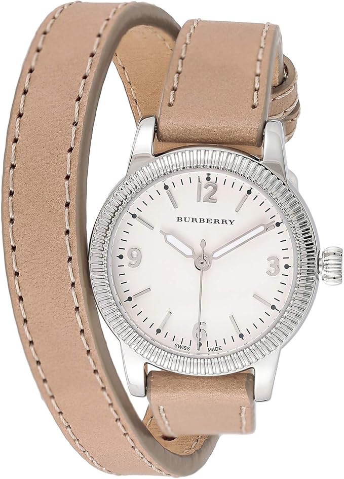 Burberry Utilitarian White Dial Pink Leather Strap Watch for Women - BU7847 Buy Now By Burberry