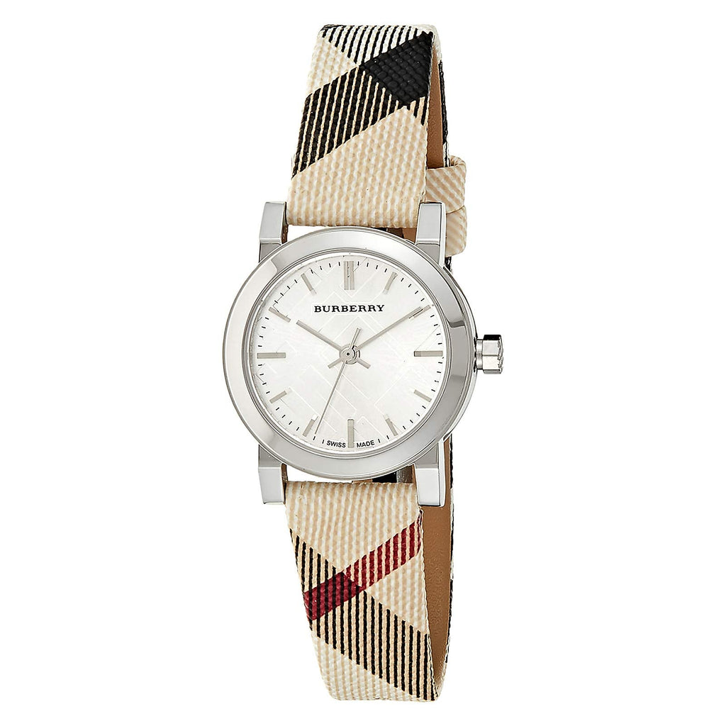 Burberry The City Nova Silver Dial Brown Leather Strap Watch for Women - BU9212 Buy Now By Burberry