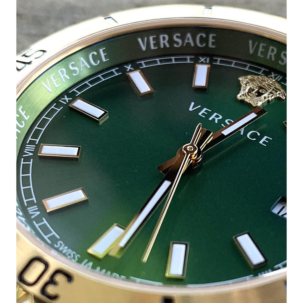 Versace Hellenyium Quartz Green Dial Two Tone Steel Strap Watch For Men - VE3A00720 Buy Now By Versace