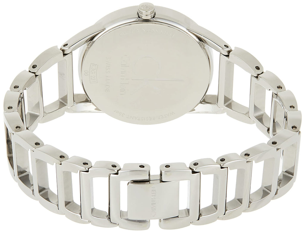 Calvin Klein Stately Black Dial Silver Steel Strap Watch for Women - K3G23121 Buy Now By Calvin Klein