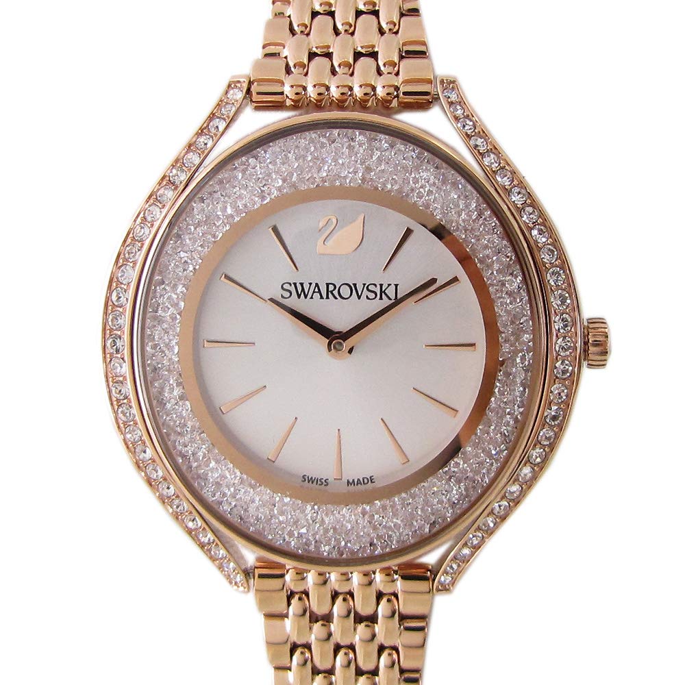 Swarovski Crystalline Aura Silver Dial Rose Gold Steel Strap Watch for Women - 5519459 Buy Now By Swarovski