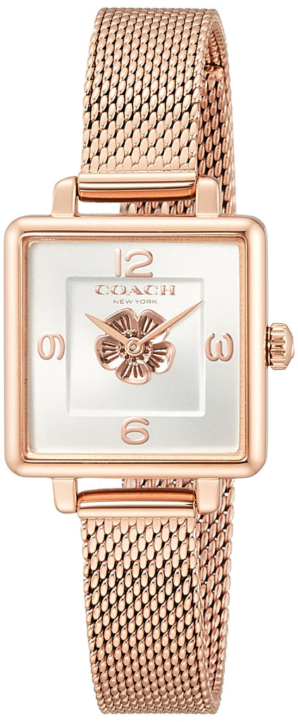 Coach Cass White Dial Rose Gold Mesh Bracelet Watch for Women - 14503698 Buy Now By Coach