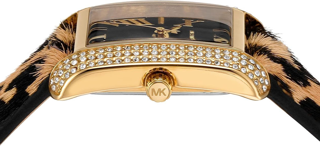 Michael Kors Emery Quartz Diamonds Black Dial Cheetah Print Leather Strap Watch For Women - MK7387 Buy Now By Michael Kors