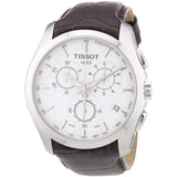 Tissot Couturier Chronograph White Dial Brown Leather Strap Watch For Men - T035.617.16.031.00 Buy Now By Tissot