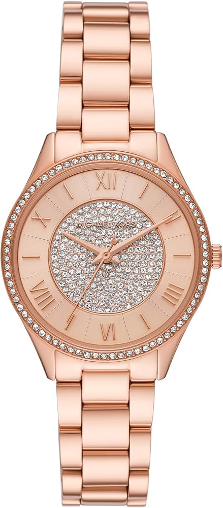 Michael Kors Lauryn Three-Hand Crystals Rose Gold Dial Rose Gold Steel Strap Watch for Women - MK4736 Buy Now By Michael Kors