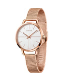 Calvin Klein Even White Dial Rose Gold Mesh Bracelet Watch for Women - K7B23626 Buy Now By Calvin Klein