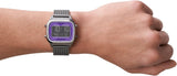 Fossil Retro Digital Purple Dial Grey Mesh Strap Watch for Men - FS5888 Buy Now By Fossil