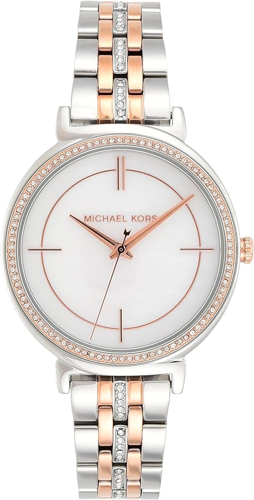 Michael Kors Cinthia Mother of Pearl Dial Two Tone Steel Strap Watch For Women - MK3831 Buy Now By Michael Kors