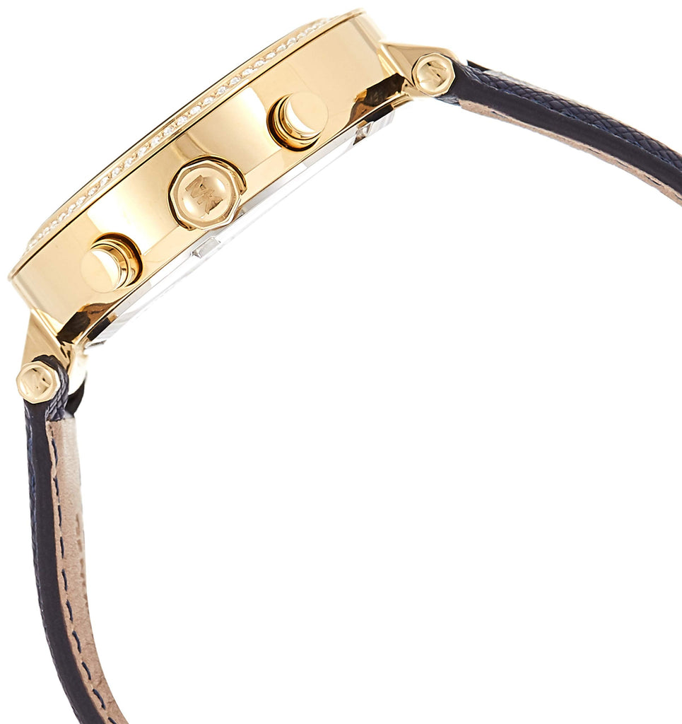 Michael Kors Parker Gold Dial Blue Leather Strap Watch for Women - MK2280 Buy Now By Michael Kors