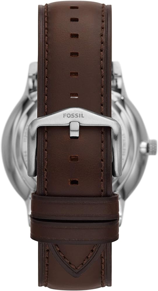 Fossil Neutra Automatic Skeleton White Dial Brown Leather Strap Watch for Men - ME3184 Buy Now By Fossil