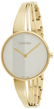 Calvin Klein Drift Silver Dial Gold Steel Strap Watch for Women - K6S2N516 Buy Now By Calvin Klein