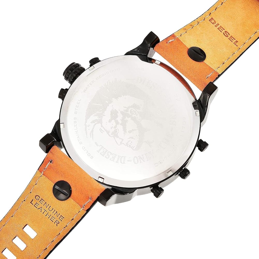 Diesel Mr. Daddy 2.0 Chronograph Grey Dial Brown Leather Strap Watch For Men - DZ7406 Buy Now By Diesel