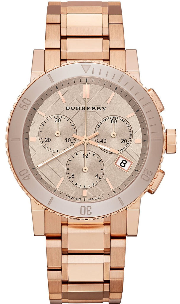 Burberry The City Rose Gold Dial Rose Gold Steel Strap Watch for Women - BU9703 Buy Now By Burberry