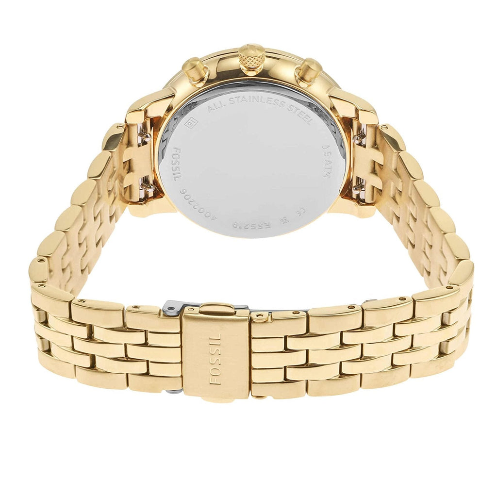 Fossil Neutra Chronograph Gold Dial Gold Steel Strap Watch for Women - ES5219 Buy Now By Fossil