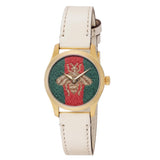 Gucci G Timeless Quartz Red & Green Dial Beige Leather Strap Watch For Women - YA1265009 Buy Now By Gucci