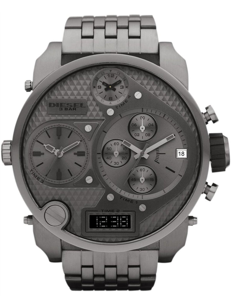 Diesel Mr Daddy 1.0 Gray Dial Gray Stainless Steel Watch For Men - DZ7247 Buy Now By Diesel