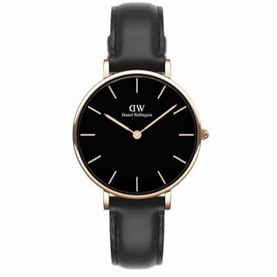 Daniel Wellington Classic Petite Reading Black Dial Black Leather Strap Watch For Women - DW00100167 Buy Now By Daniel Wellington