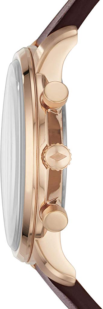 Fossil Goodwin Chronograph White Dial Brown Leather Strap Watch for Men - FS5415 Buy Now By Fossil