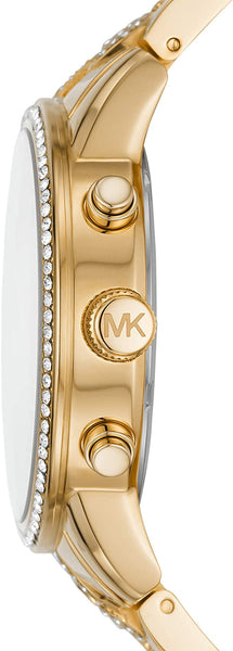 Michael Kors Ritz Chronograph Gold Dial Gold Steel Strap Watch For Women - MK6937 Buy Now By Michael Kors