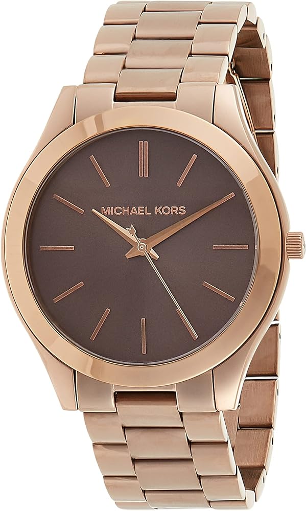 Michael Kors Runway Quartz Brown Dial Brown Steel Strap Watch For Women - MK3418 Buy Now By Michael Kors