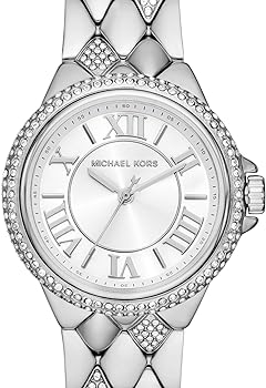 Michael Kors Camille Pave Crystals Silver Dial Silver Steel Strap Watch for Women - MK4804 Buy Now By Michael Kors