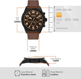Fossil Brox Multifunction Brown Dial Brown Leather Strap Watch for Men - BQ2802 Buy Now By Fossil