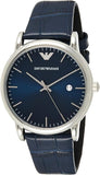 Emporio Armani Dress Quartz Blue Dial Blue Leather Strap Watch For Men - AR2501 Buy Now By Emporio Armani